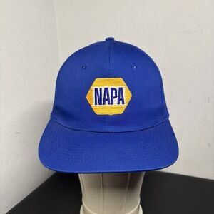 VTG Napa Logo Patch Snapback Hat Baseball Cap USA Car Auto Parts Blue Nissun